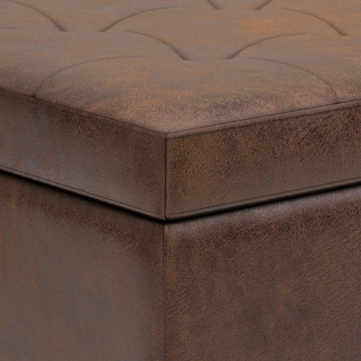 Purity Small Lift-Top Upholstered Tufted Rectangular Ottoman