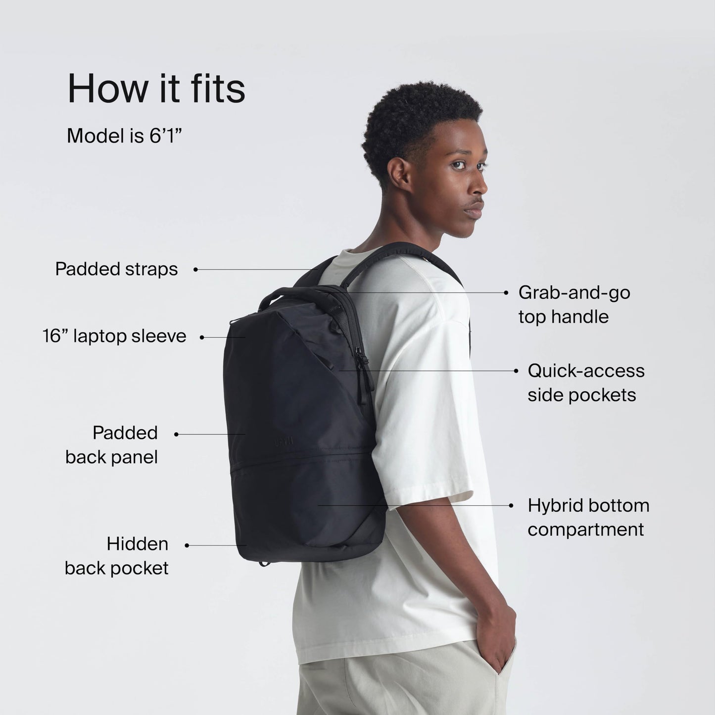 Urth Arkose 20L Backpack + Camera Insert (Black)