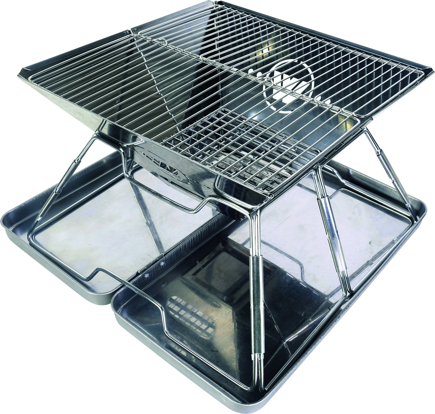 Wildtrak Frontier 360 Stainless Steel 36.5cm Folding BBQ Firepit with Bag