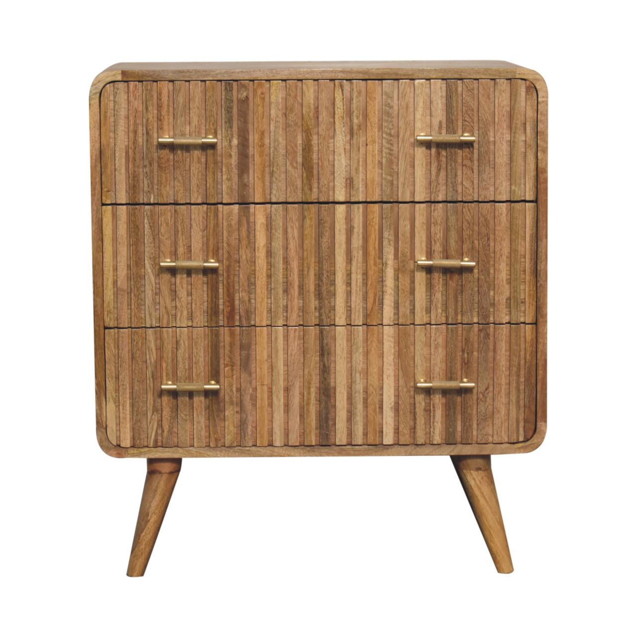 Architect Solid Wood Chest with 3 Drawers and Tapered Legs