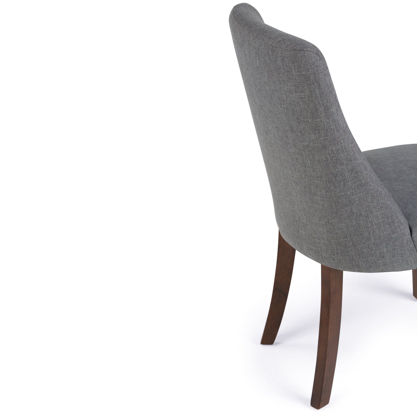 Upholstered Dining Chair with Curved Back, Set of 2