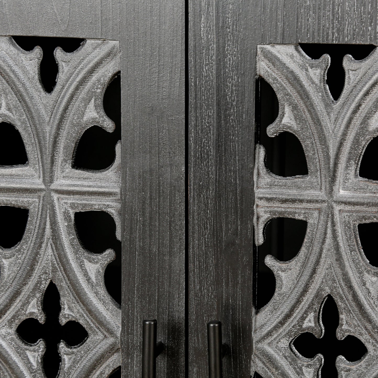 Colossus Wood Cabinet with Floral Pattern and 4 Doors