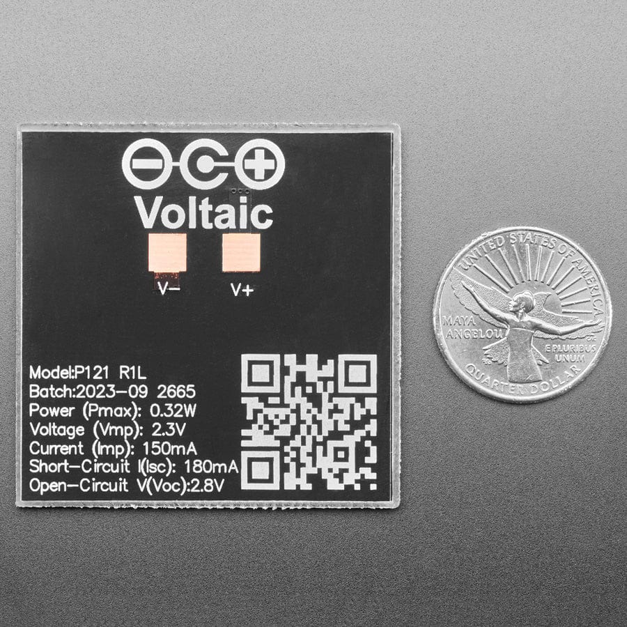 2V 0.3W Mini Solar Panel - ETFE - Voltaic P121