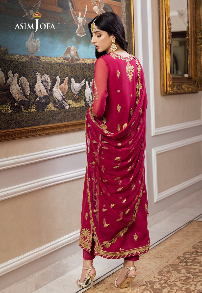 AJZS-22 EMBROIDERED GEORGETTE CHIFFON 3 PCS