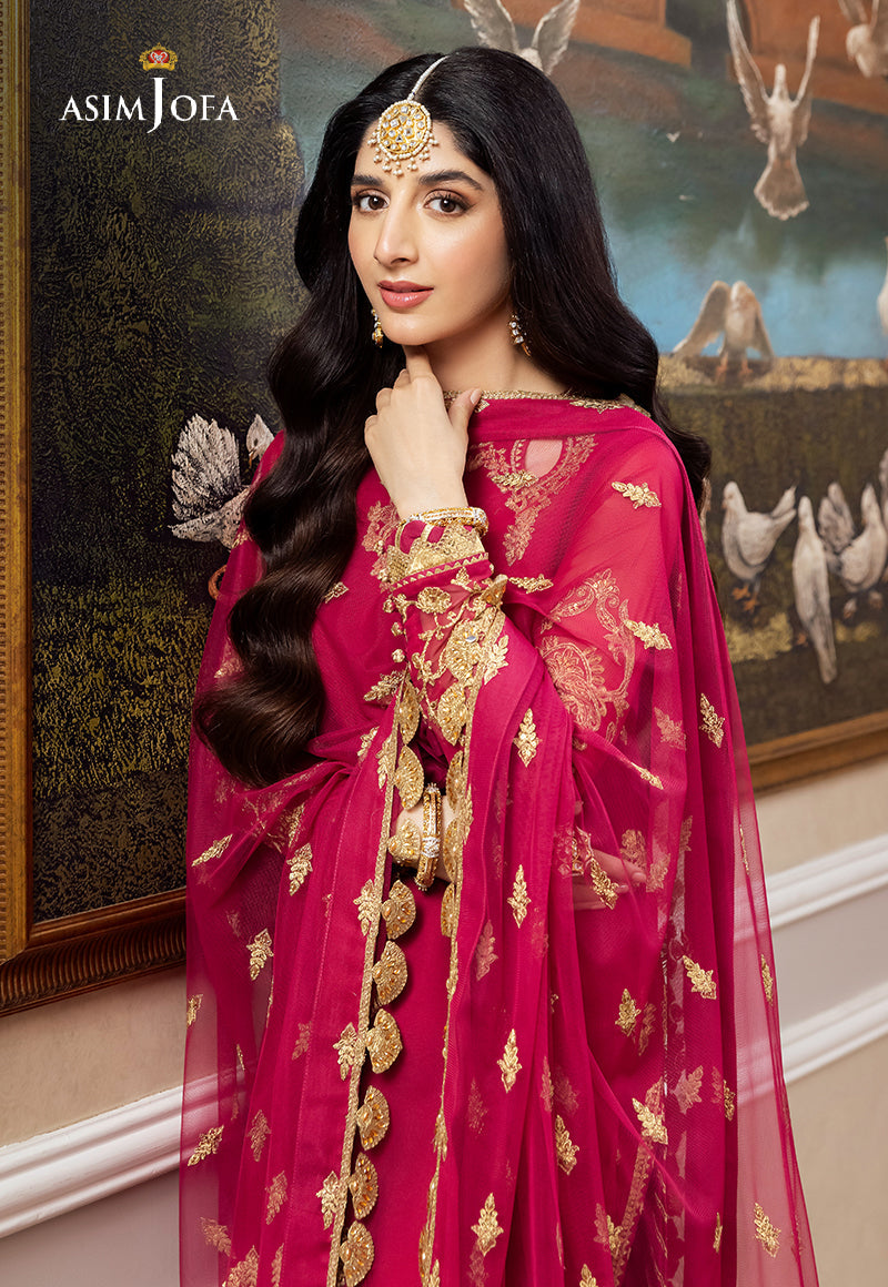 AJZS-22 EMBROIDERED GEORGETTE CHIFFON 3 PCS