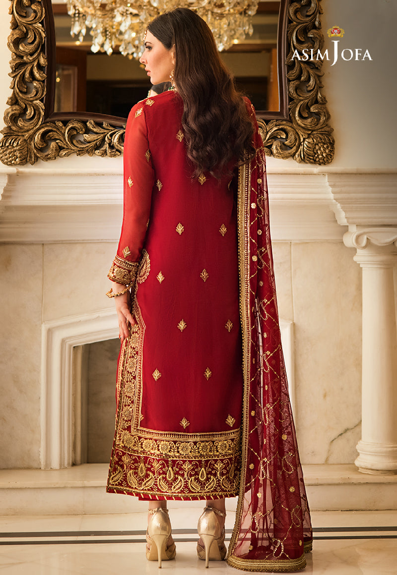 AJZS-21 EMBROIDERED GEORGETTE CHIFFON 2 PCS
