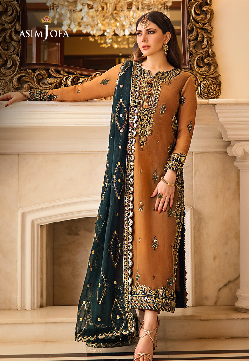 AJZS-09 EMBROIDERED CHIFFON 3 PCS