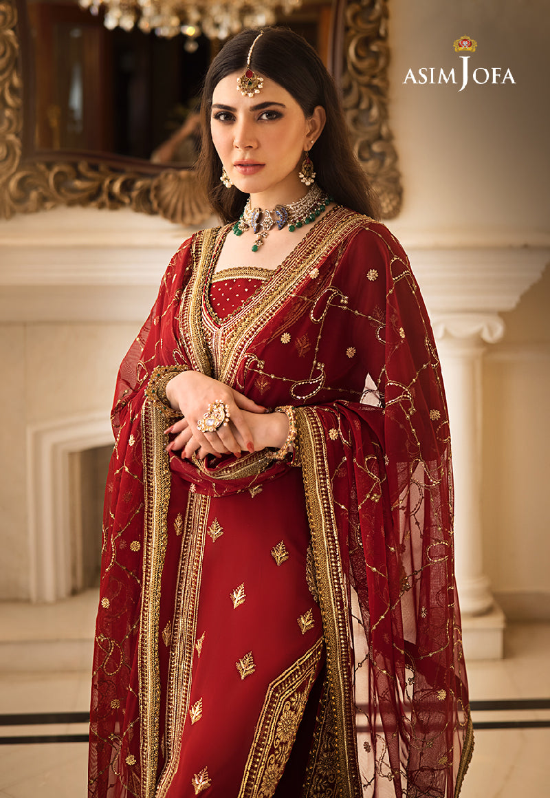 AJZS-21 EMBROIDERED GEORGETTE CHIFFON 2 PCS