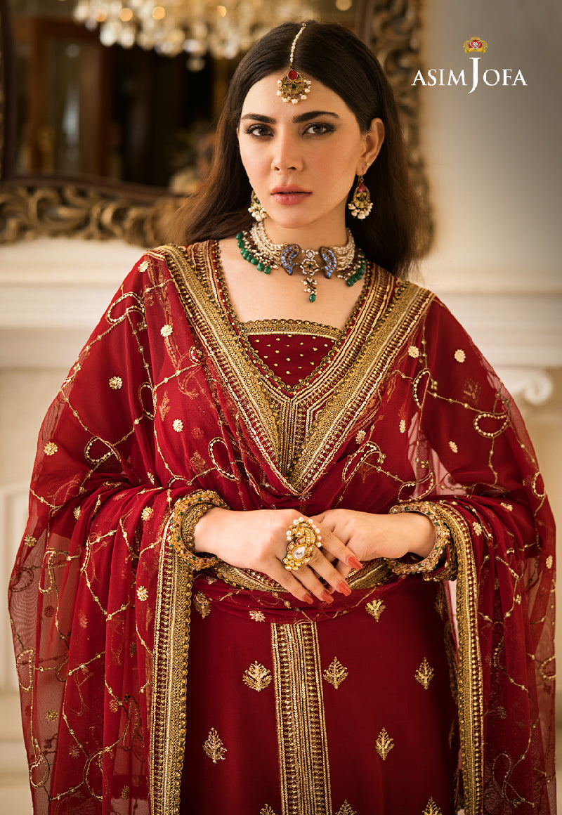 AJZS-21 EMBROIDERED GEORGETTE CHIFFON 2 PCS