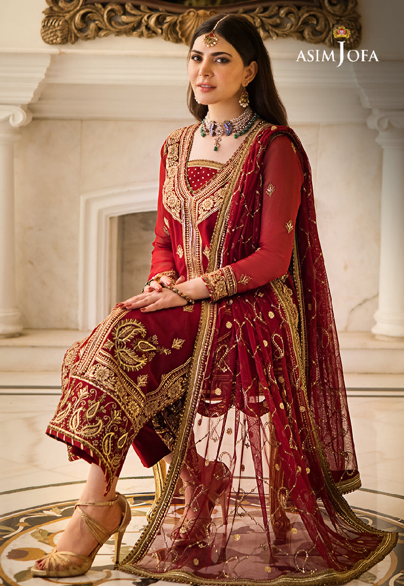 AJZS-21 EMBROIDERED GEORGETTE CHIFFON 2 PCS