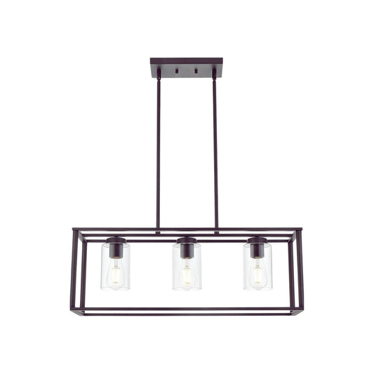 3-Light Chandeliers with Glass Shade