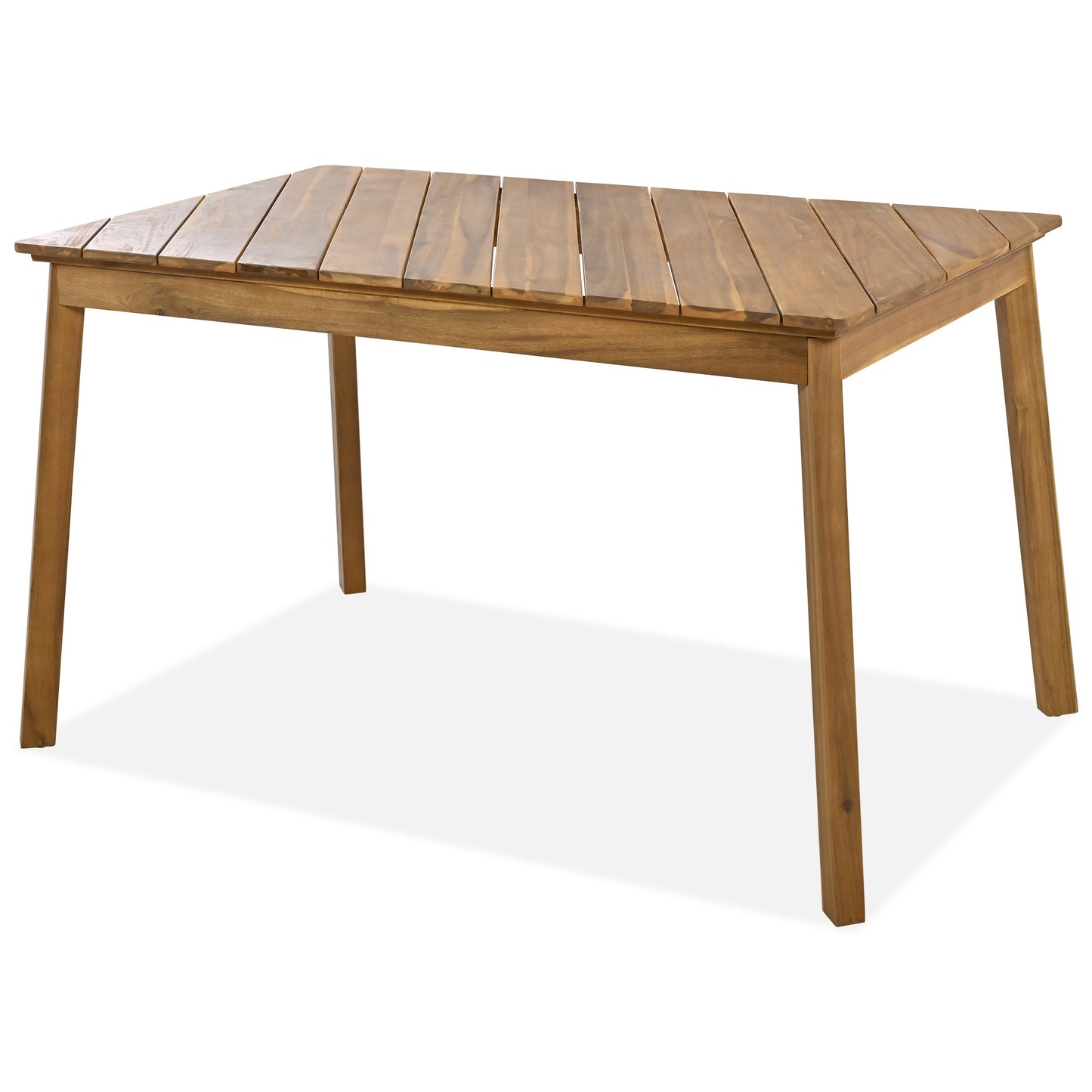 3-Piece Acacia Wood Dining Set with Dining Table and Bench