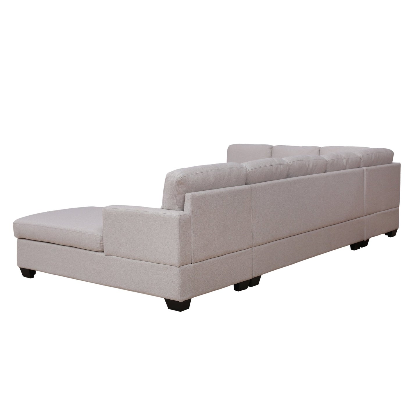 3-Piece U-Shape Sectional Sofa with Chaise Lounge Couch