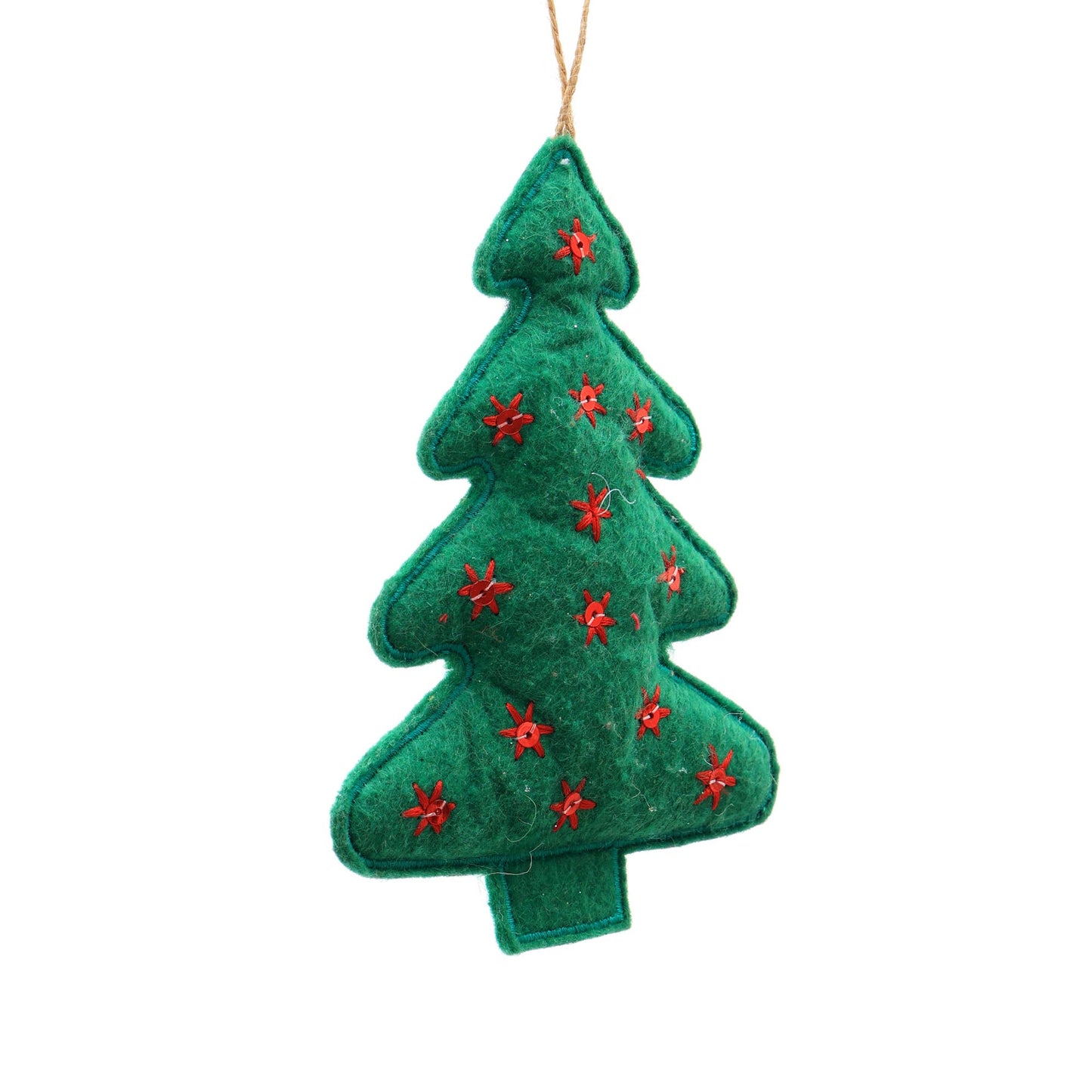 Fluffy Tree Hanging Ornament, Set of 6