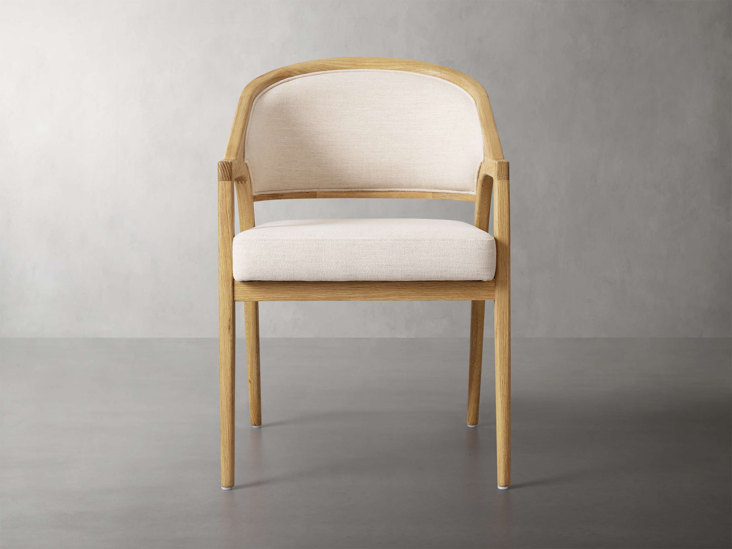 Aimee Upholstered Back Dining Arm Chair in Honey