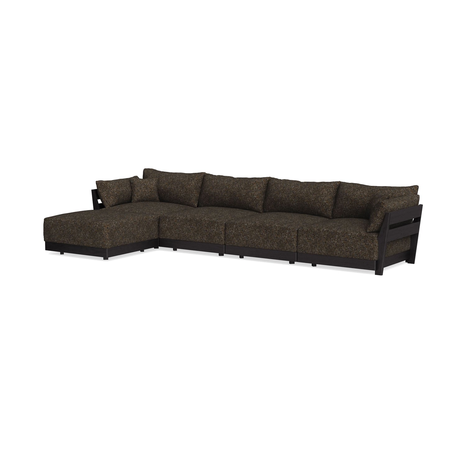 Modular Bondi Black 4-Seater Sectional in Phantom | Classic Blend