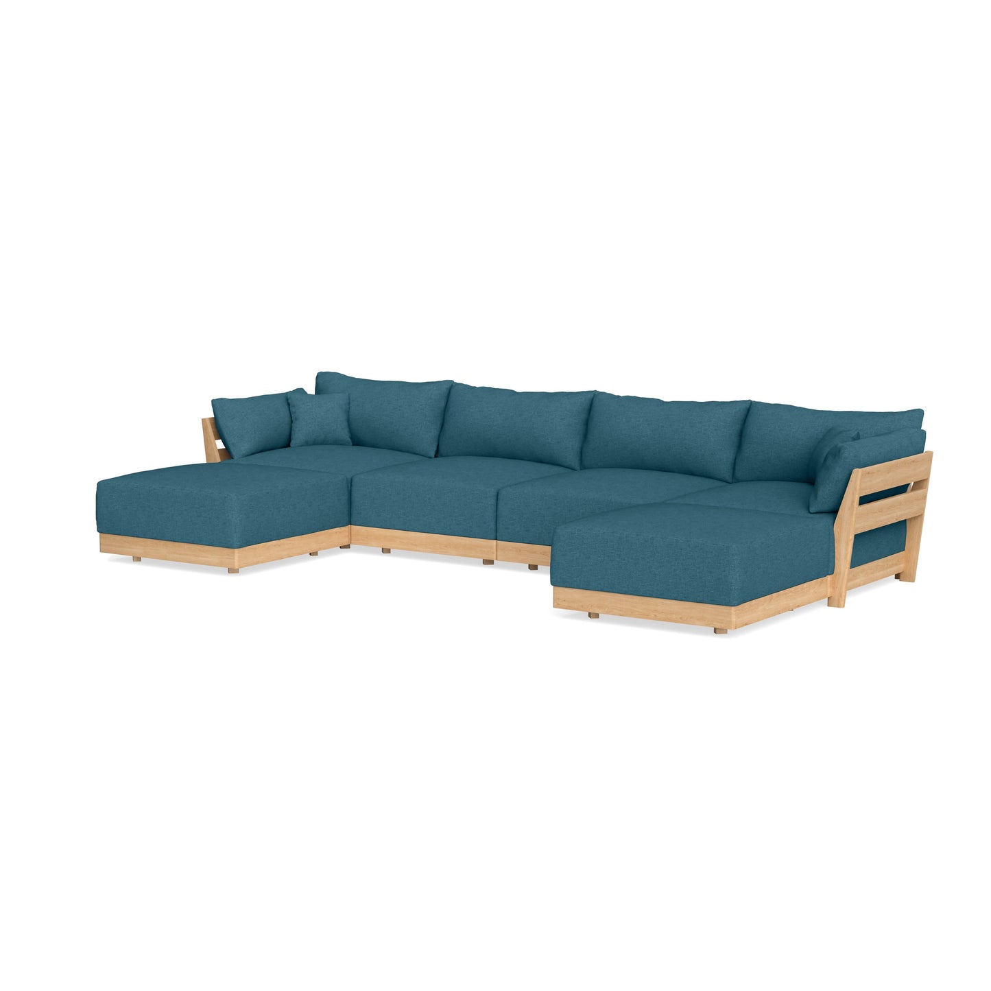 Slipcover Only - Modular Bondi 4-Seater U-Sectional in Aegean Blue