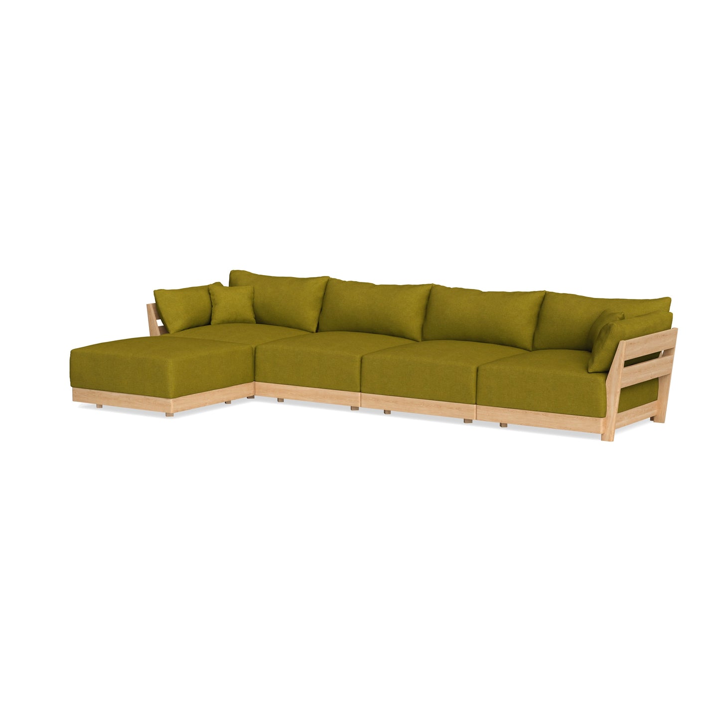 Slipcover Only - Modular Bondi 4-Seater Sectional in Olive Green