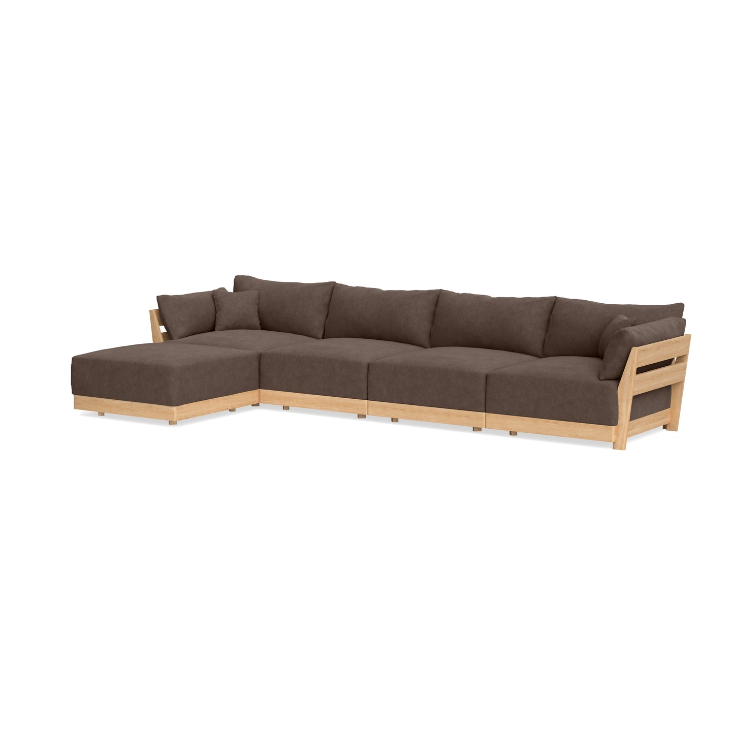 Modular Bondi Latte 4-Seater Sectional in Chocolate | Classic Blend