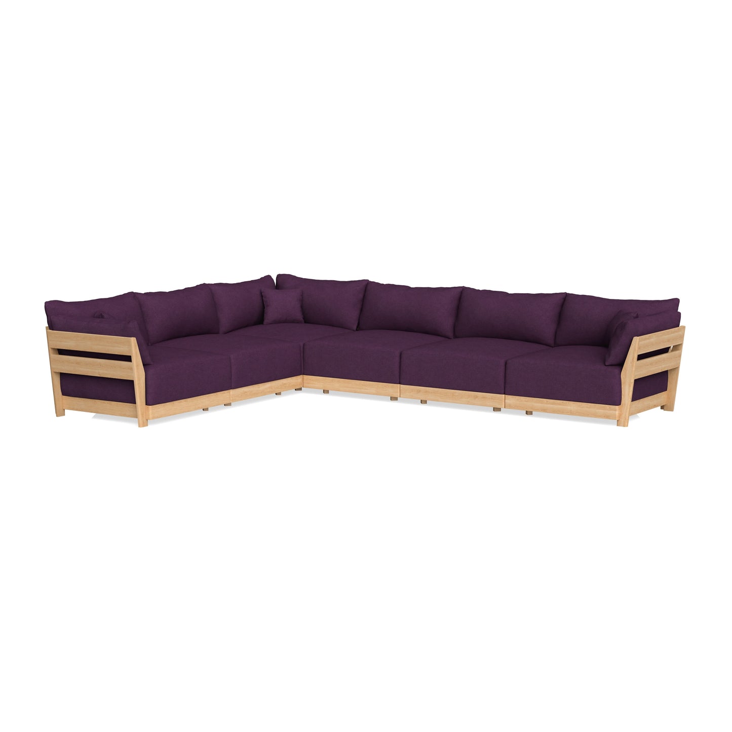 Slipcover Only - Modular Bondi 6-Seater Corner Sectional in Aubergine