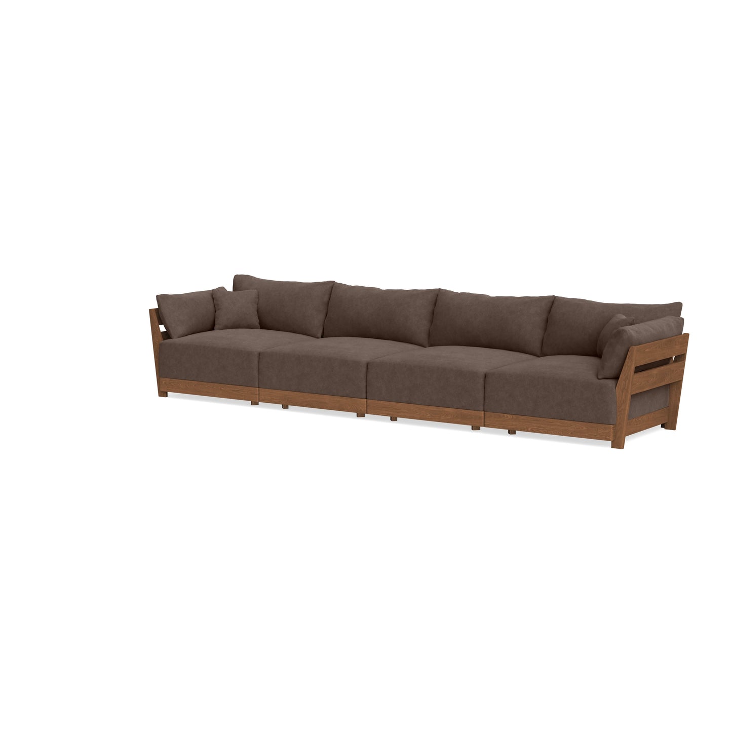Modular Bondi Espresso 4-Seater Sofa in Chocolate | Memory Foam Blend