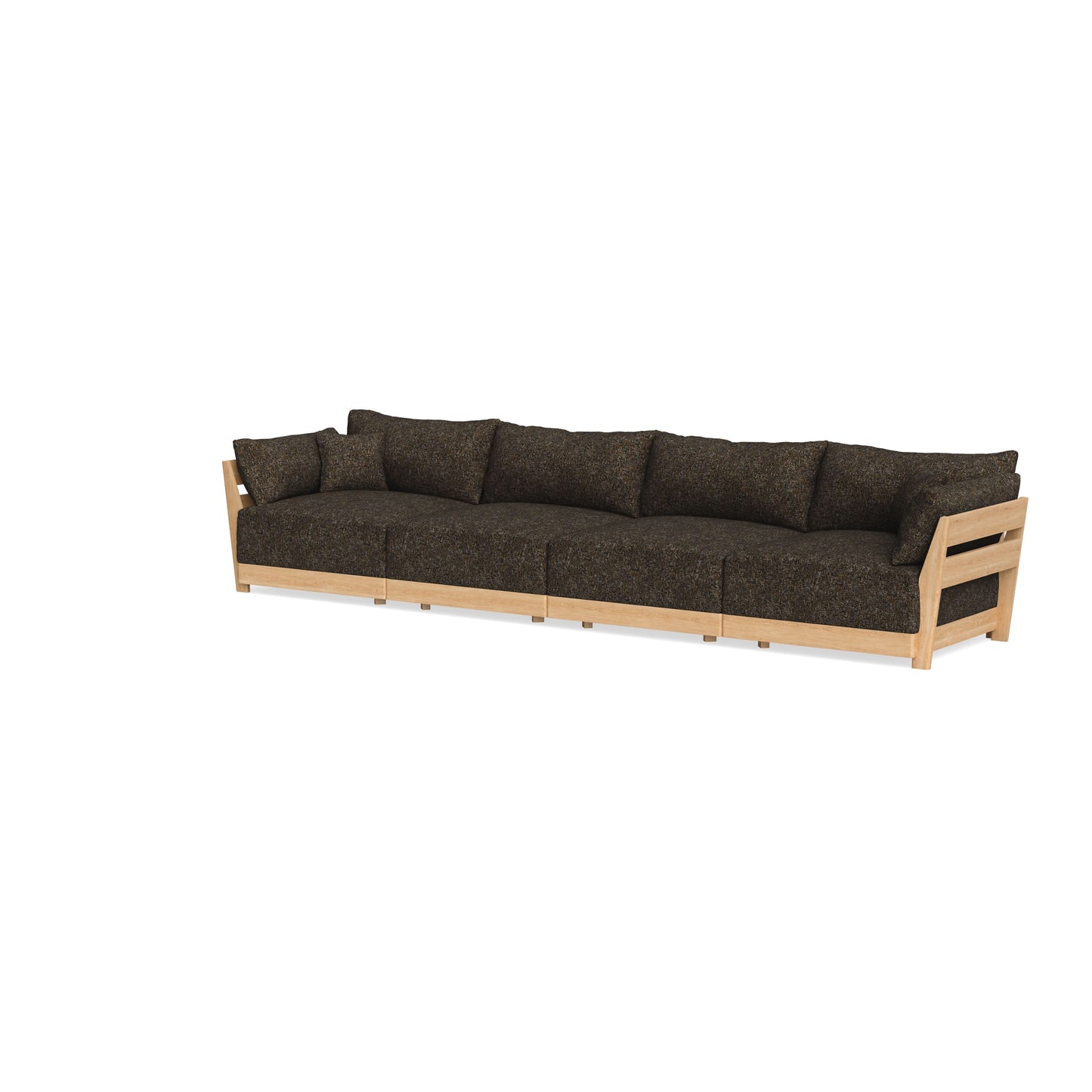 Modular Bondi Latte 4-Seater Sofa in Phantom | Memory Foam Blend