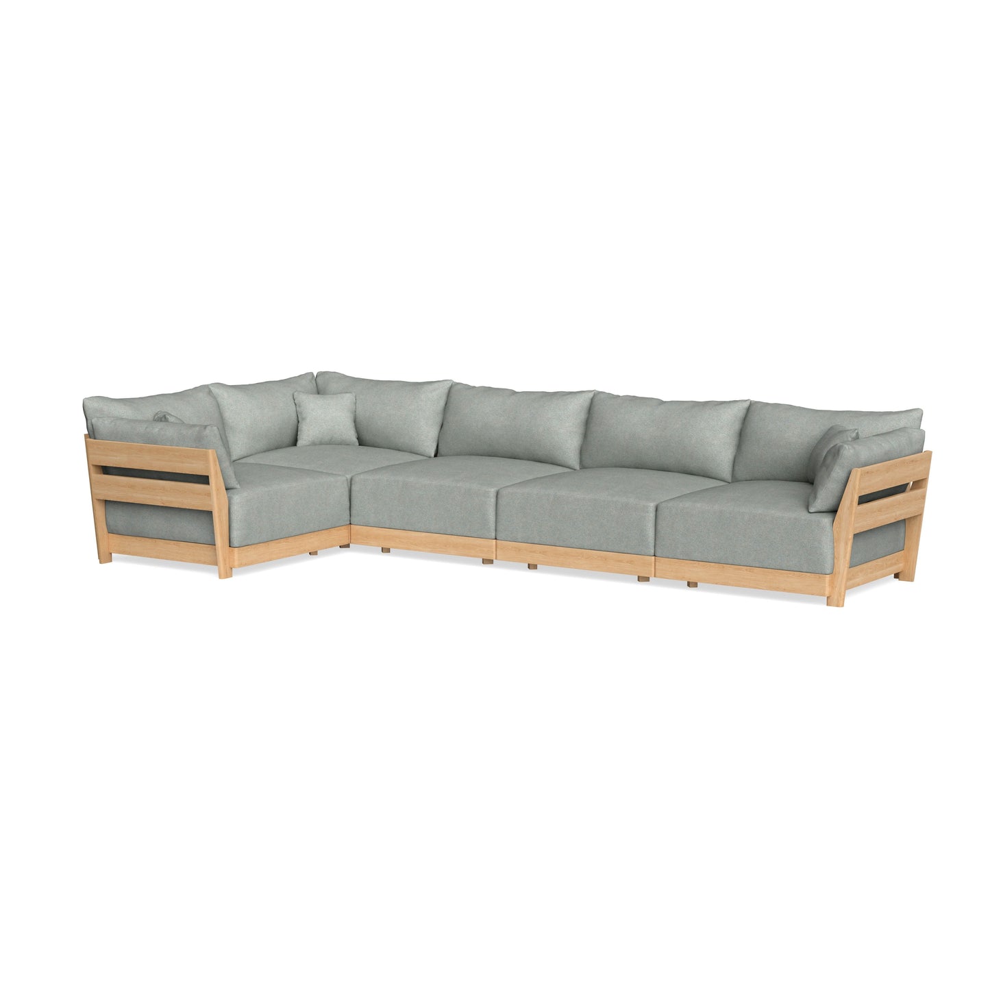 Modular Bondi Latte 5-Seater L-Sectional in Spa | Classic Blend