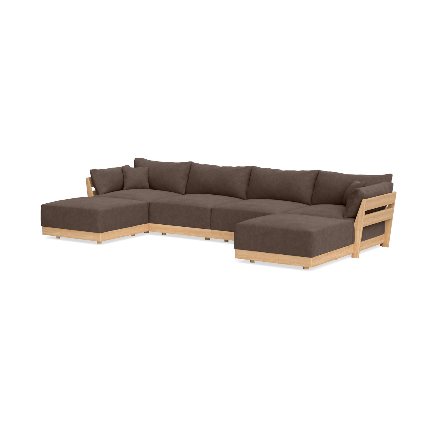 Slipcover Only - Modular Bondi 4-Seater U-Sectional in Chocolate