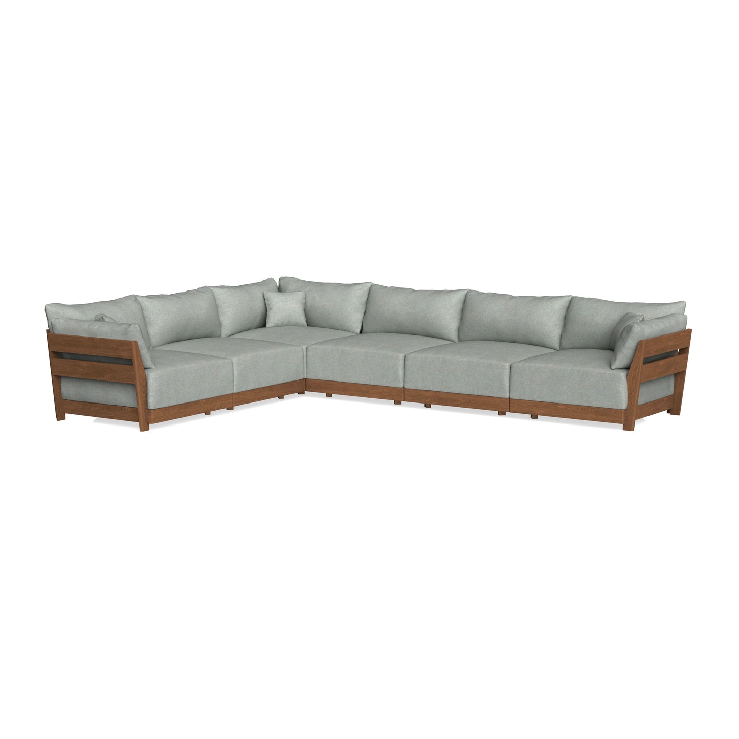 Modular Bondi Espresso 6-Seater Corner Sectional in Spa | Classic Blend