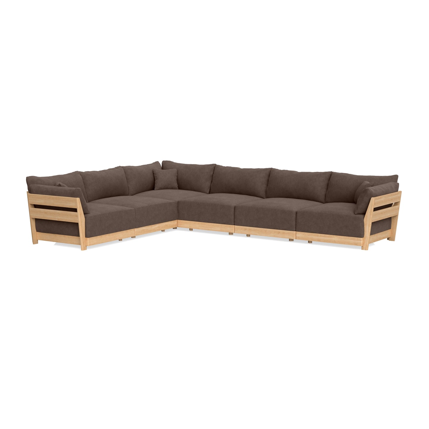 Slipcover Only - Modular Bondi 6-Seater Corner Sectional in Chocolate