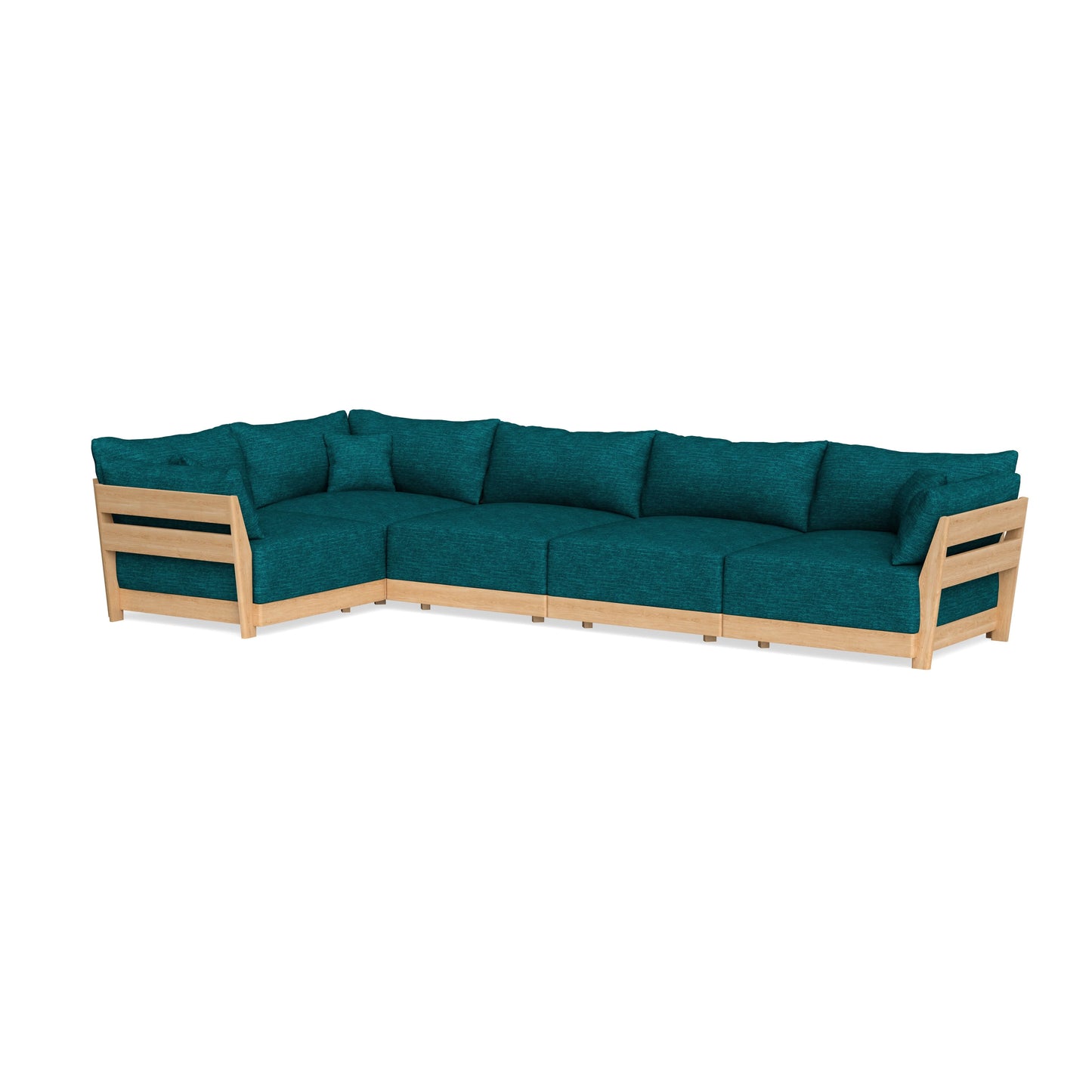 Slipcover Only - Modular Bondi 5-Seater L-Sectional in Marine Teal