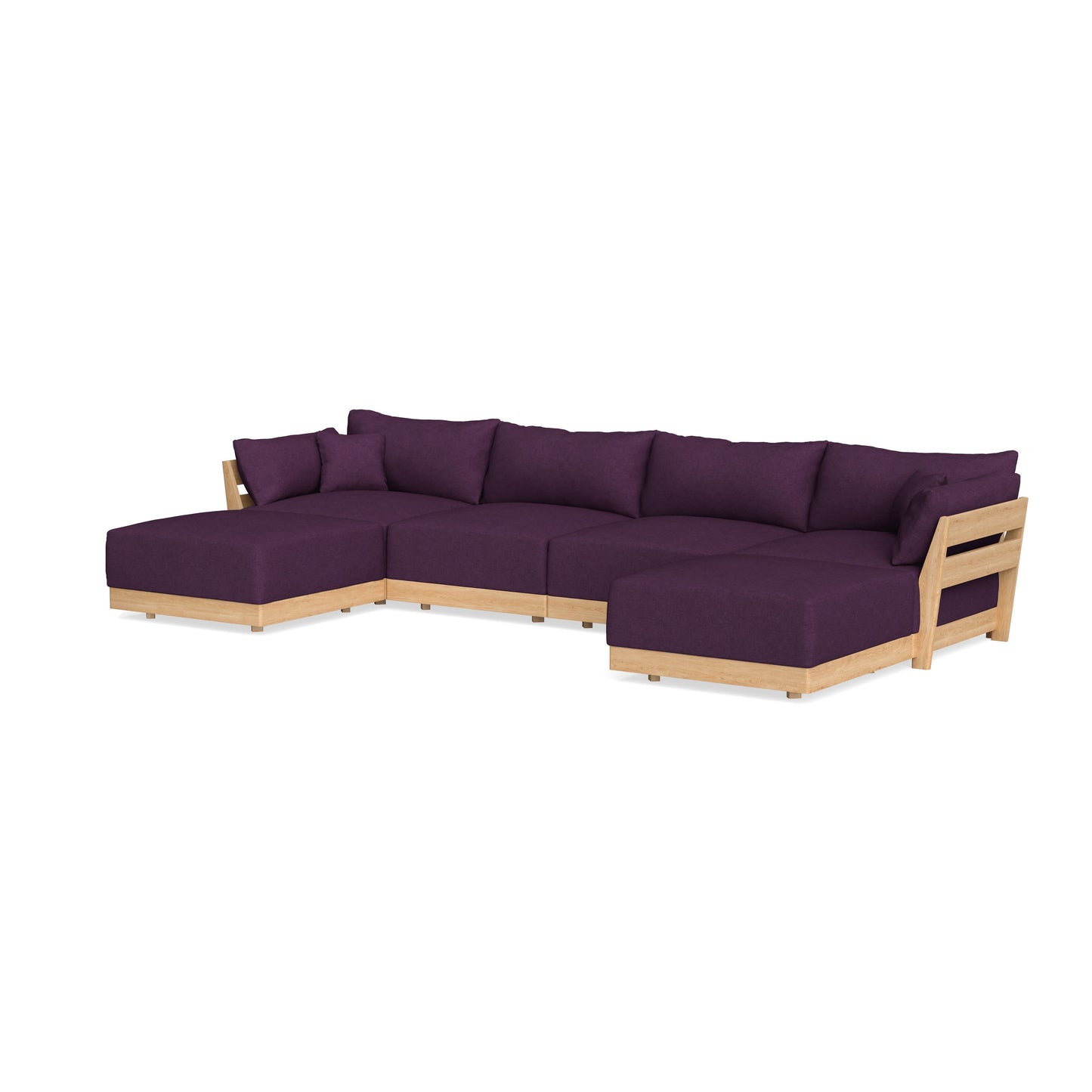 Slipcover Only - Modular Bondi 4-Seater U-Sectional in Aubergine