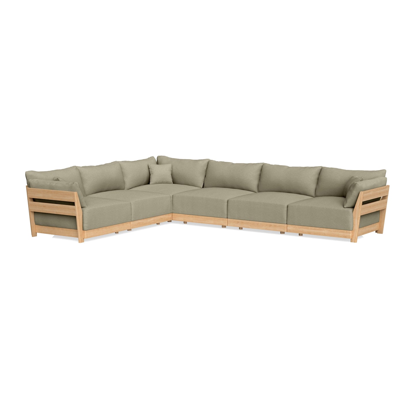 Modular Bondi Latte 6-Seater Corner Sectional in Cappuccino | Memory Foam Blend