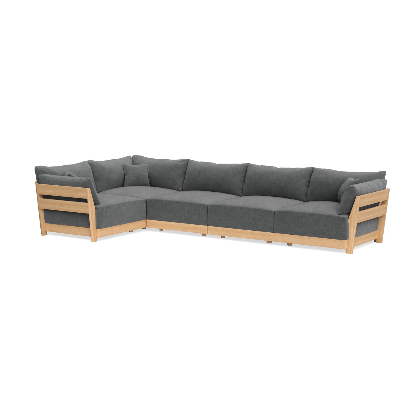 Slipcover Only - Modular Bondi 5-Seater L-Sectional in Chimney Gray