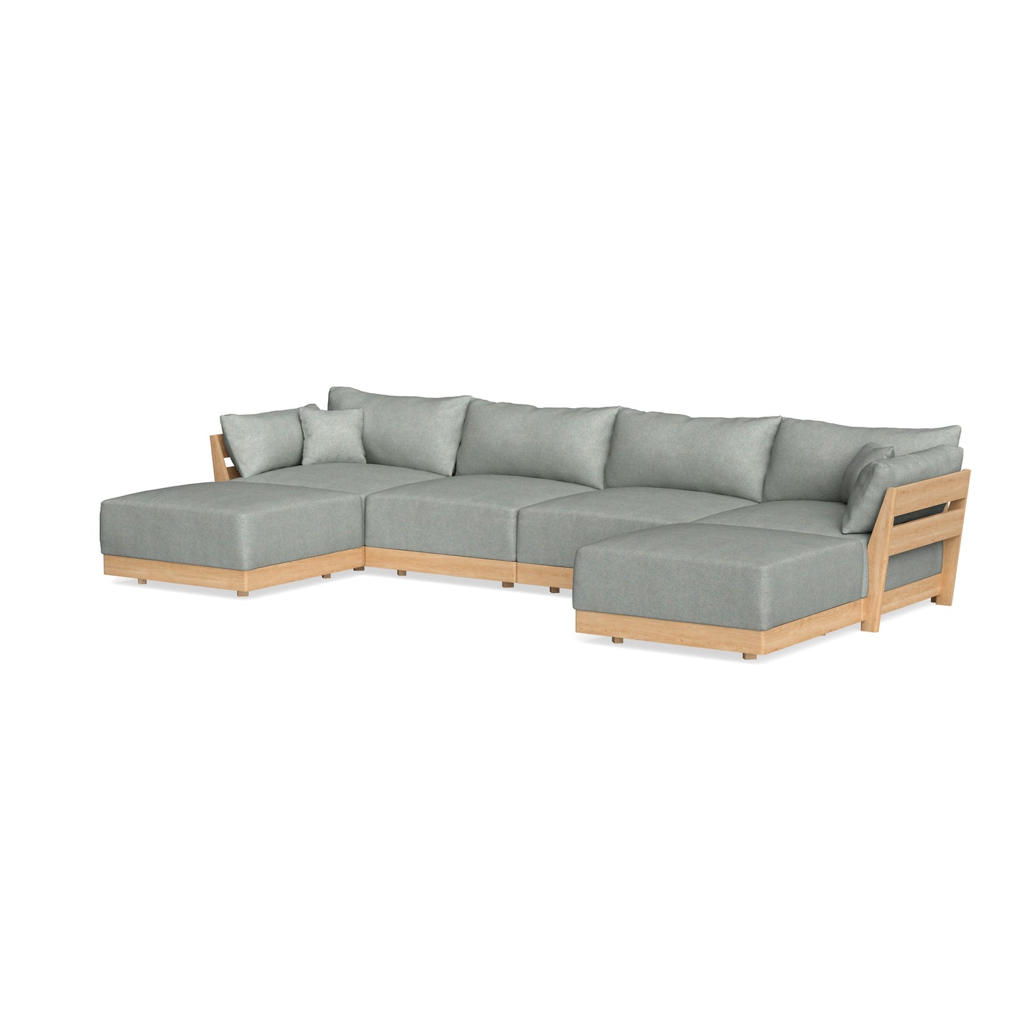Modular Bondi Latte 4-Seater U-Sectional in Spa | Memory Foam Blend