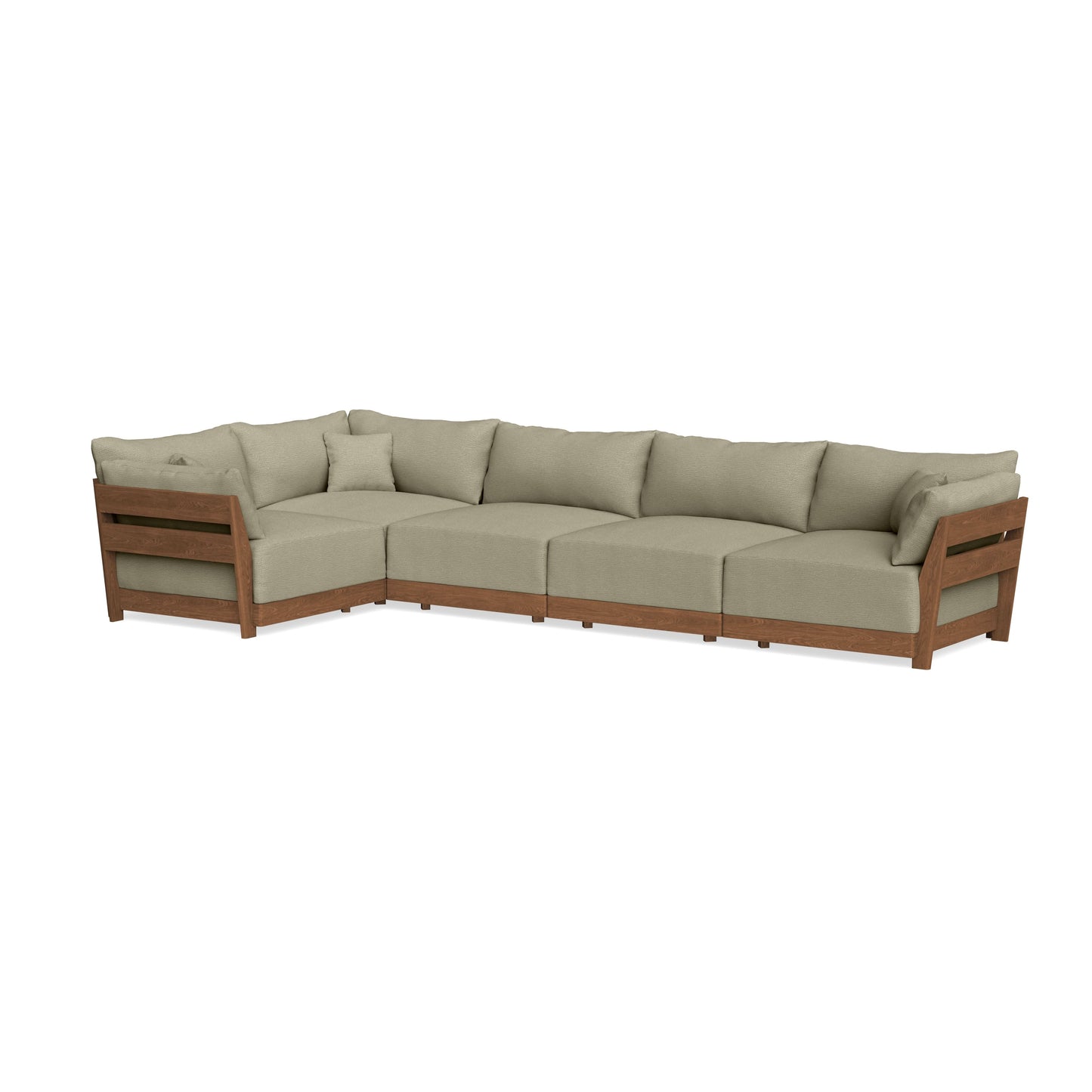 Modular Bondi Espresso 5-Seater L-Sectional in Cappuccino | Classic Blend