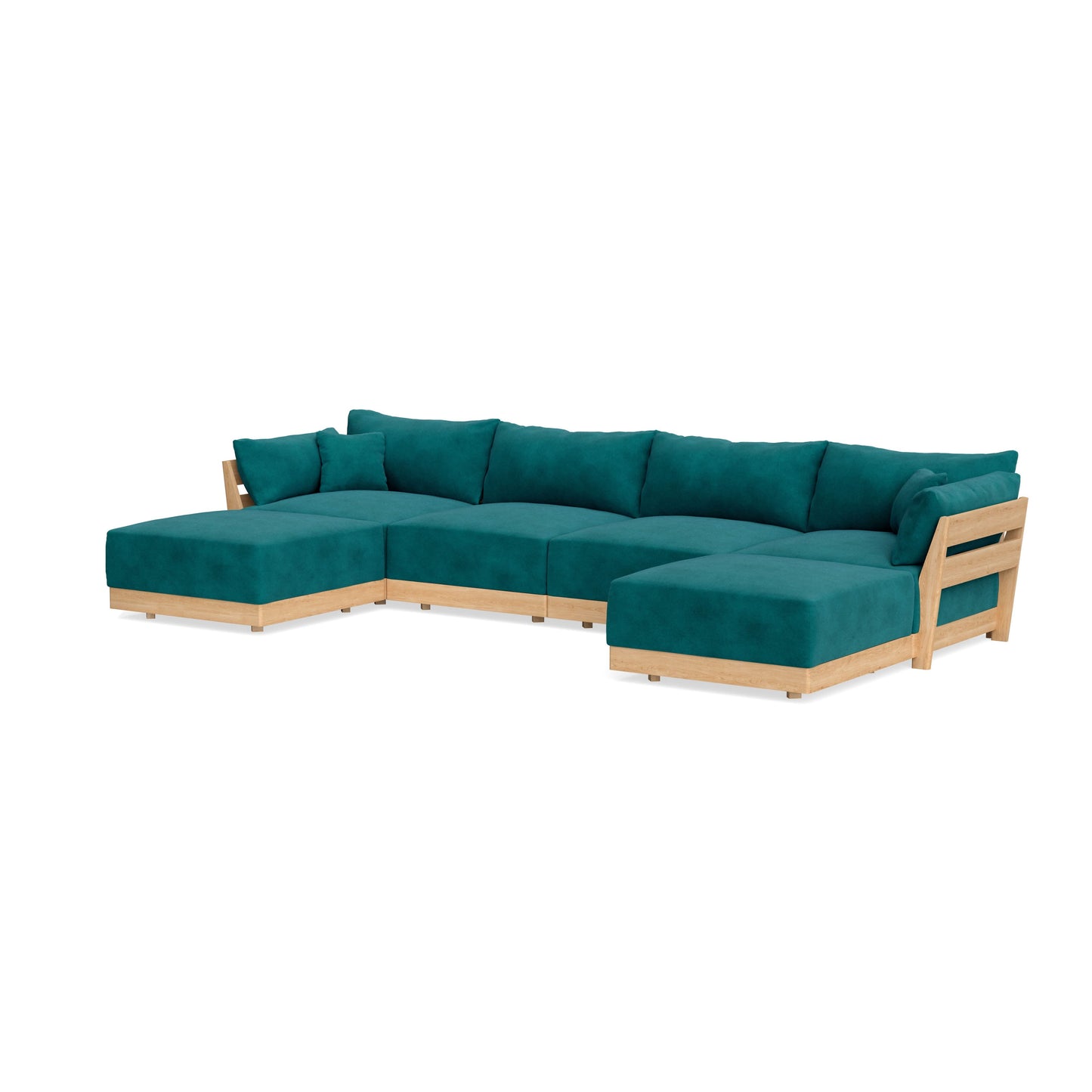 Slipcover Only - Modular Bondi 4-Seater U-Sectional in Peacock