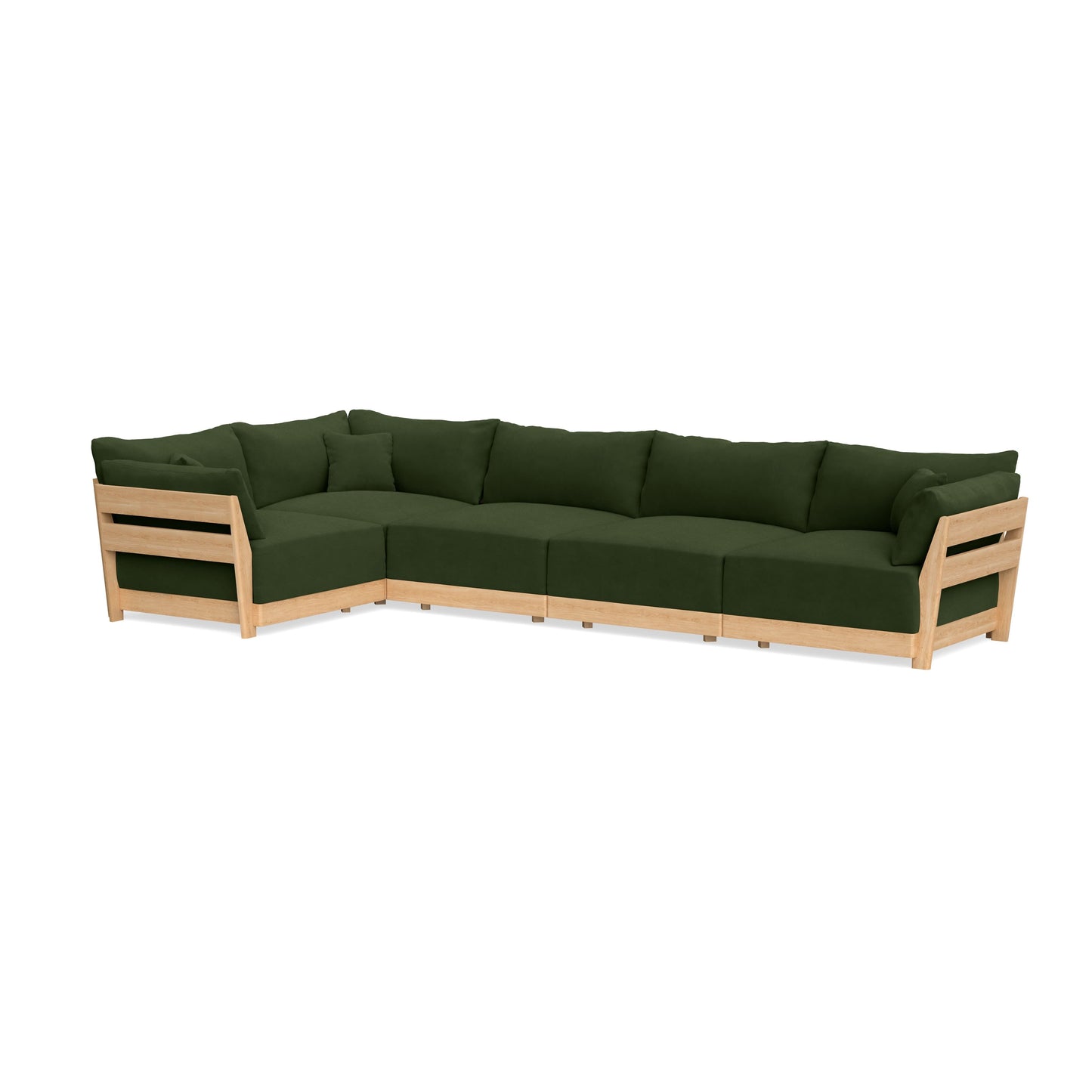 Slipcover Only - Modular Bondi 5-Seater L-Sectional in Tuscan Green