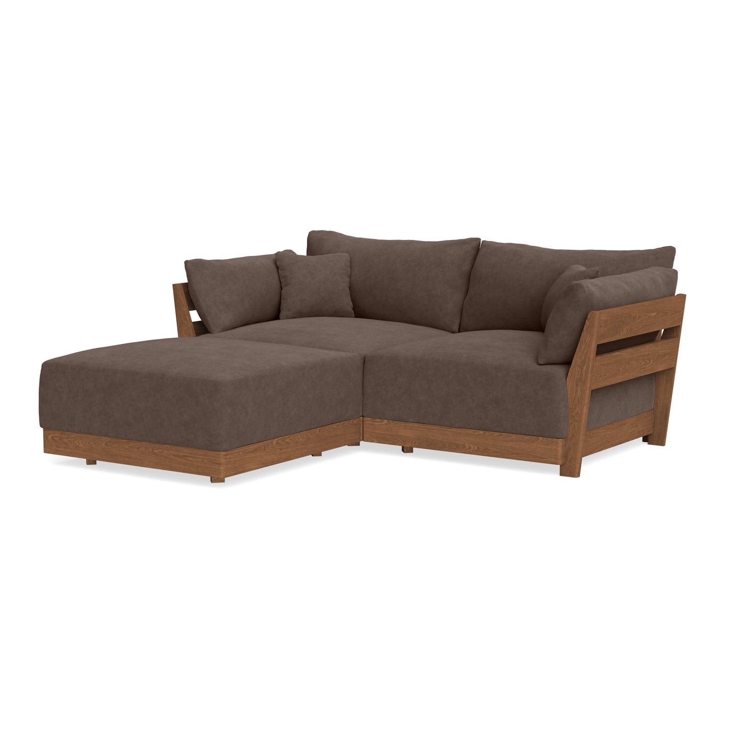 Modular Bondi Espresso 2-Seater Sectional in Chocolate | Classic Blend
