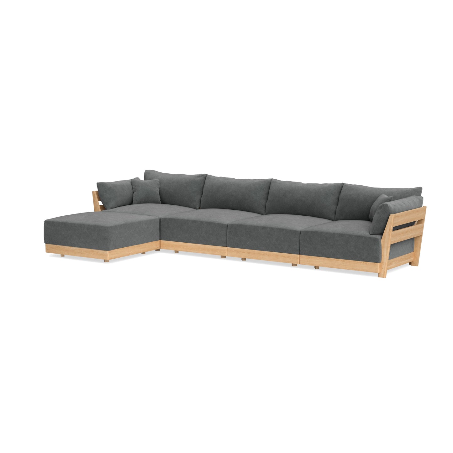 Slipcover Only - Modular Bondi 4-Seater Sectional in Chimney Gray