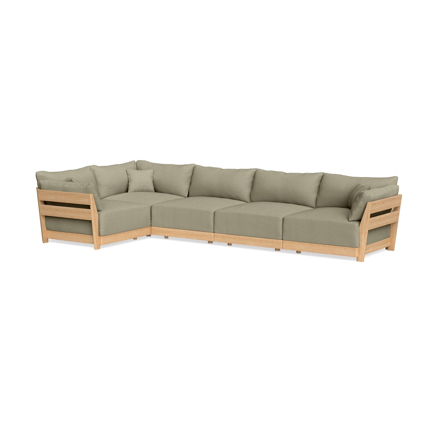 Modular Bondi Latte 5-Seater L-Sectional in Cappuccino | Classic Blend