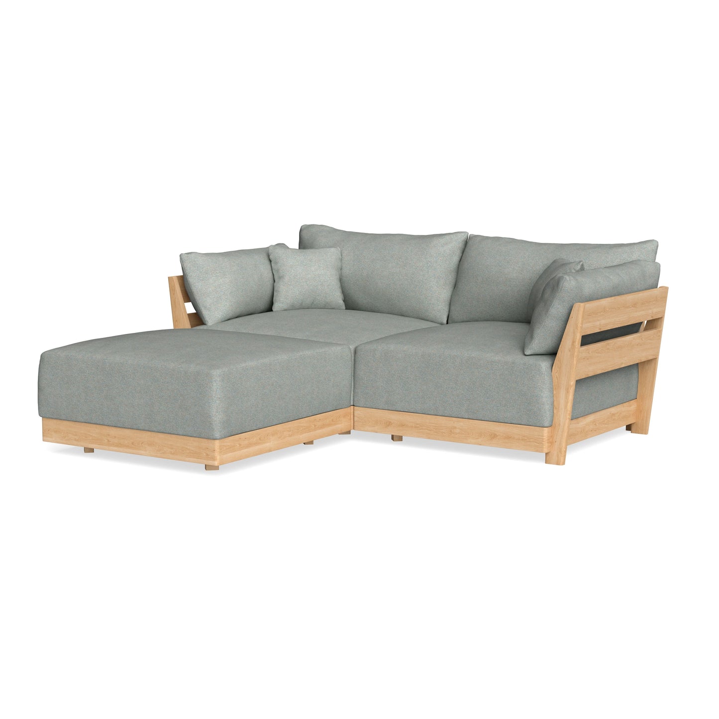 Modular Bondi Latte 2-Seater Sectional in Spa | Memory Foam Blend