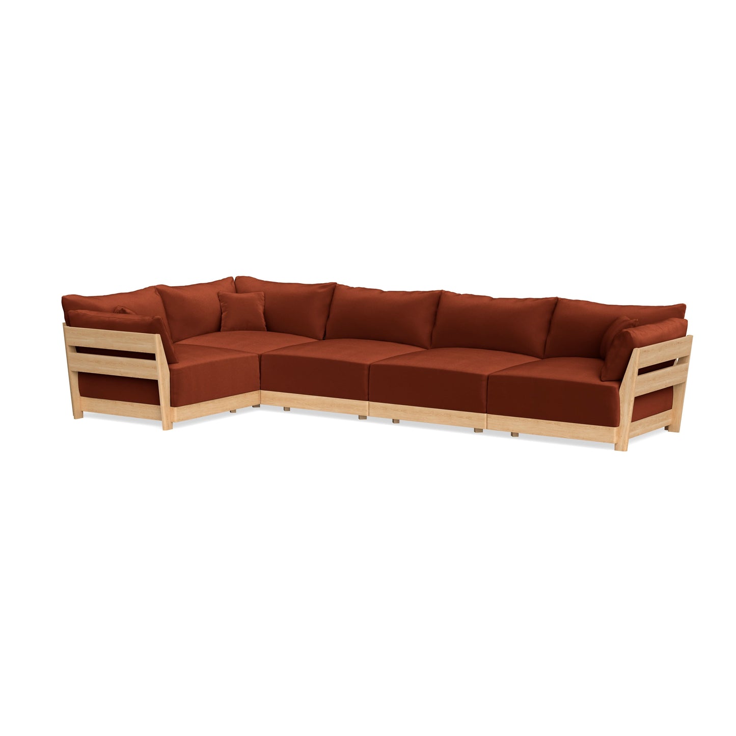 Slipcover Only - Modular Bondi 5-Seater L-Sectional in Rust