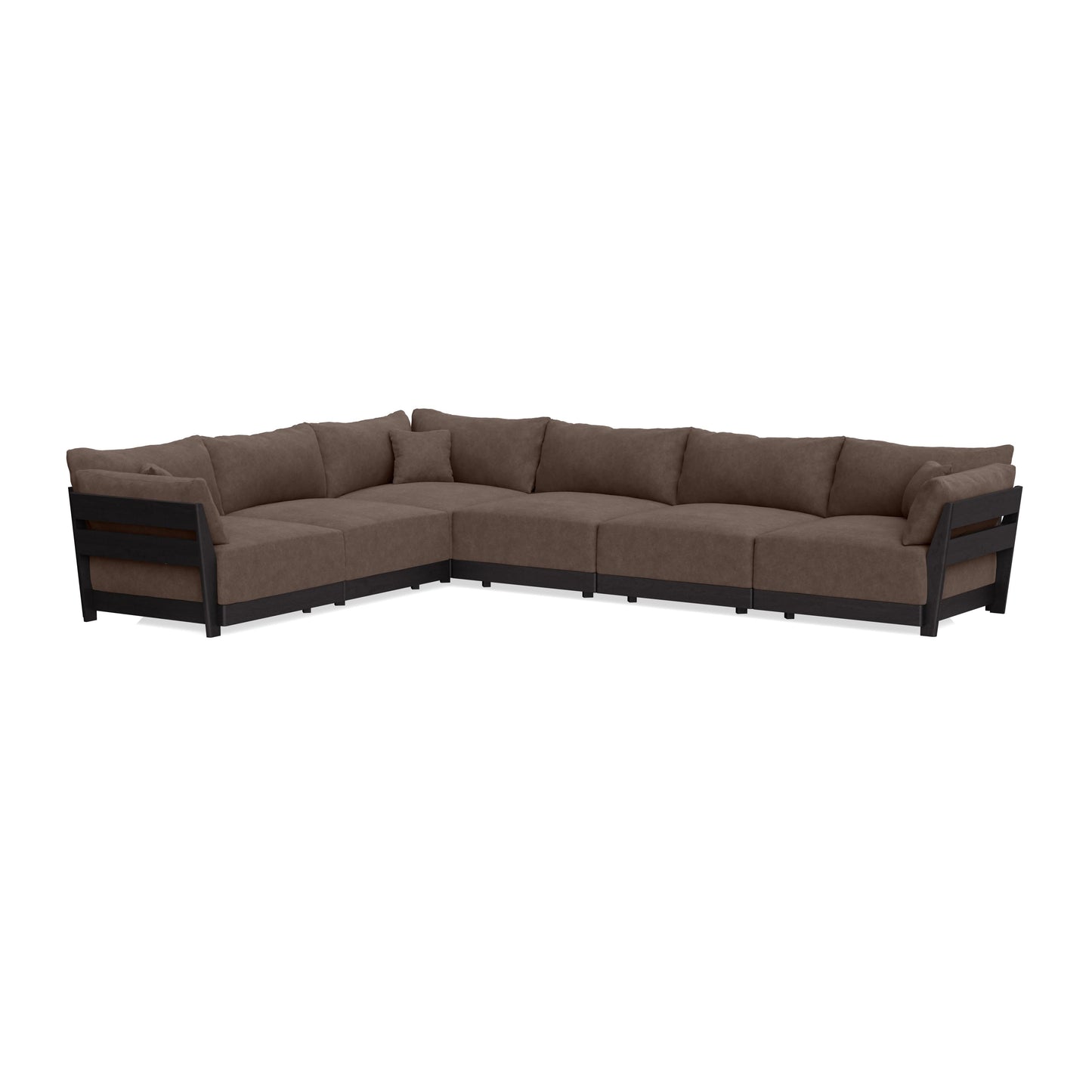 Modular Bondi Black 6-Seater Corner Sectional in Chocolate | Classic Blend