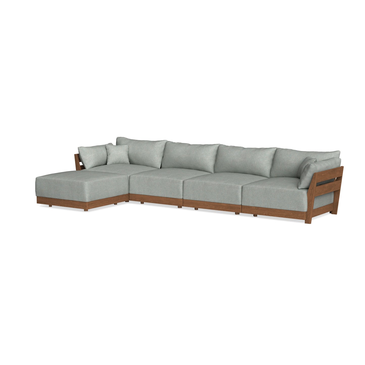 Modular Bondi Espresso 4-Seater Sectional in Spa | Memory Foam Blend