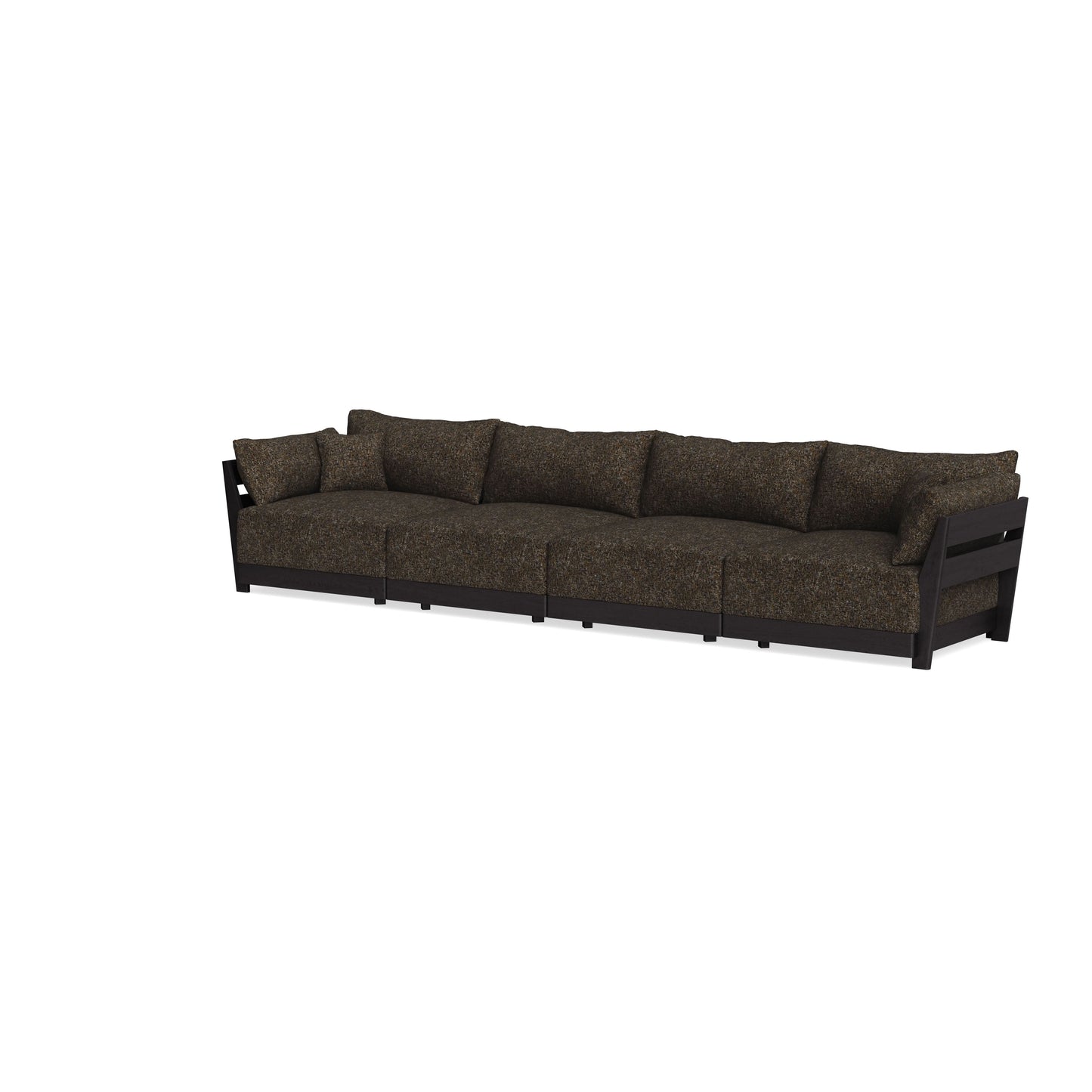 Modular Bondi Black 4-Seater Sofa in Phantom | Memory Foam Blend