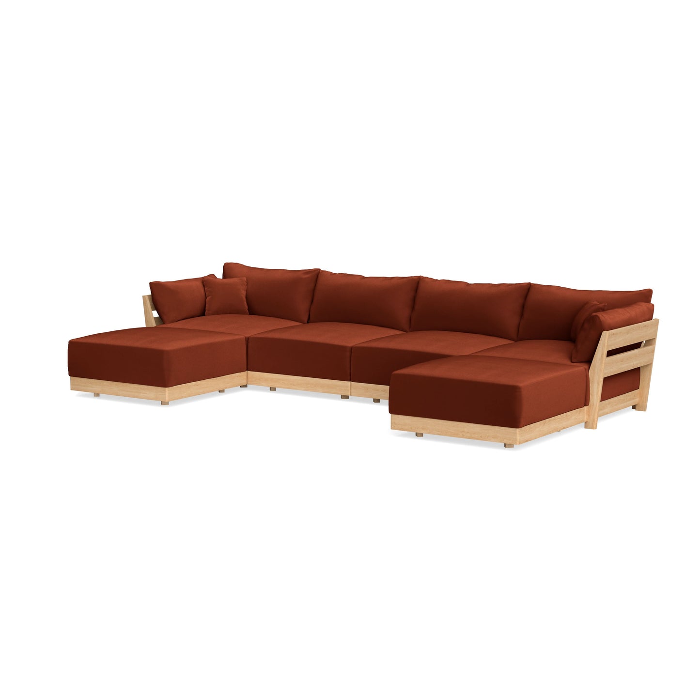 Slipcover Only - Modular Bondi 4-Seater U-Sectional in Rust