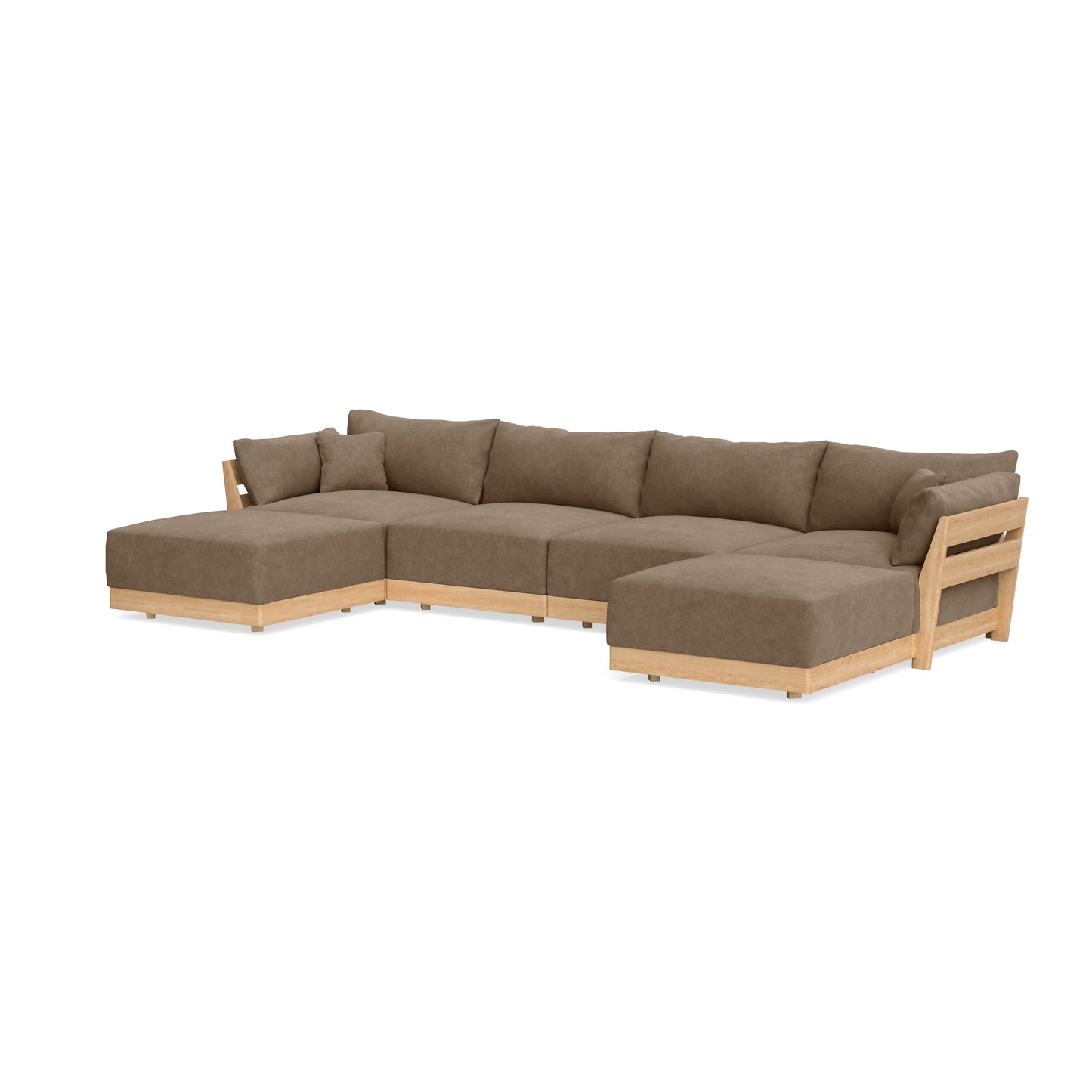 Slipcover Only - Modular Bondi 4-Seater U-Sectional in Coffee