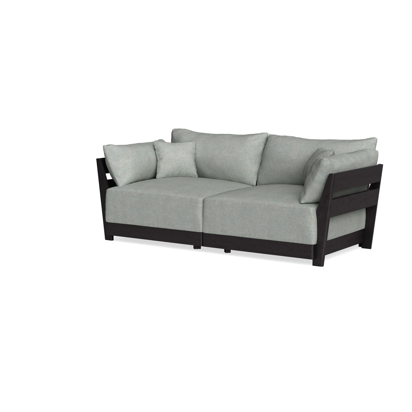 Modular Bondi Black 2-Seater Sofa in Spa | Memory Foam Blend