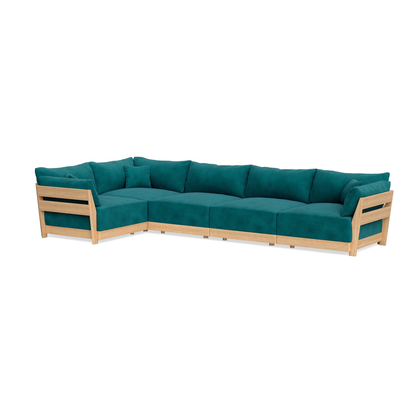 Slipcover Only - Modular Bondi 5-Seater L-Sectional in Peacock